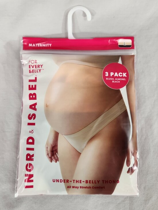 Ingrid & Isabel Other - New Maternity Under The Belly Thong L 3 Pack Ingrid & Isabel Blush Almond Black